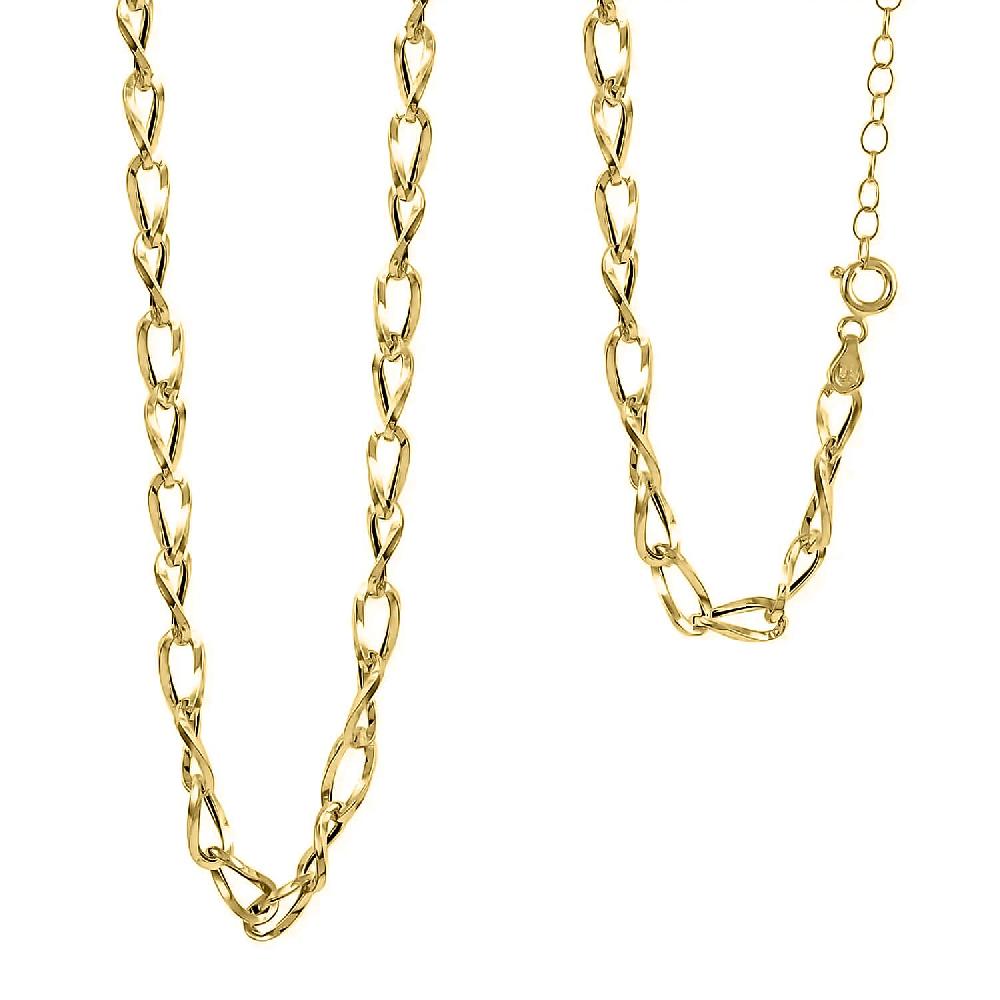 shop lc Maestro Gold Collection Italian 14K Yellow Gold Wave Grumetta Chain Necklace (18-20 Inches) (4.6mm 4.23 Grams)