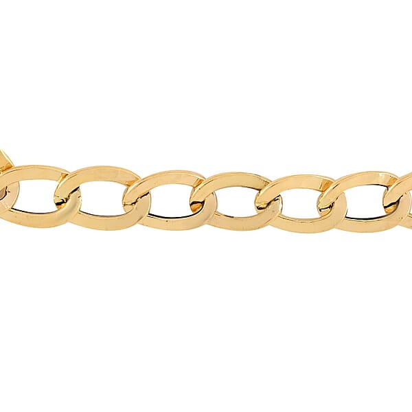 Shop Lc Maestro Gold Collection Italian 18K Yellow Gold Antico Oro Hammered Curb Bracelet (7.00 Inches) (4.21 Grams)