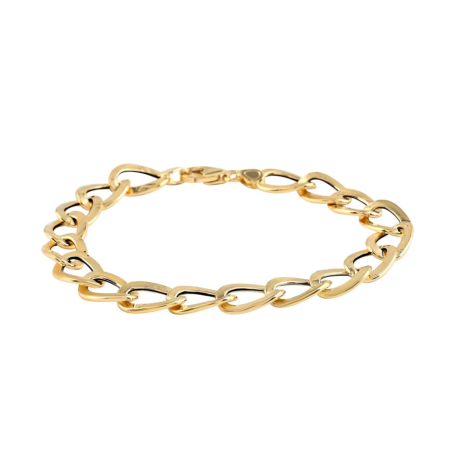 shop lc Maestro Gold Collection Italian 18K Yellow Gold Antico Oro Hammered Bold Curb Bracelet (8.00 In) 4.67 Grams