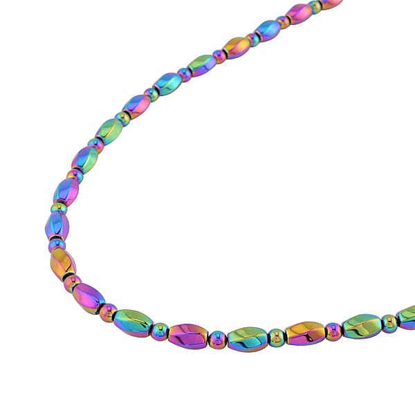 Shop Lc Magic Plated Hematite 352.50 Ctw Beaded Necklace With Magnetic Clasp In Silvertone 20 Inches