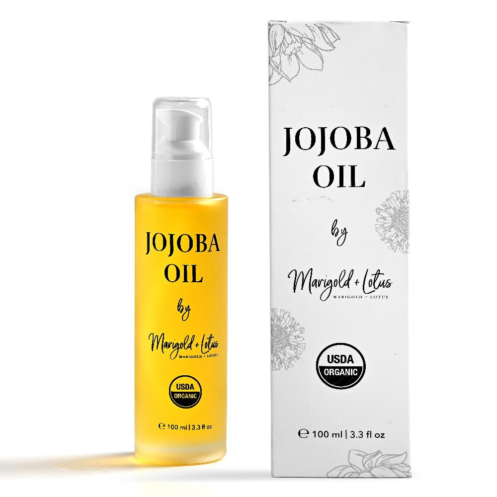 shop lc Marigold and Lotus - Cold Pressed 100% Natural Jojoba Oil - 3.3 oz