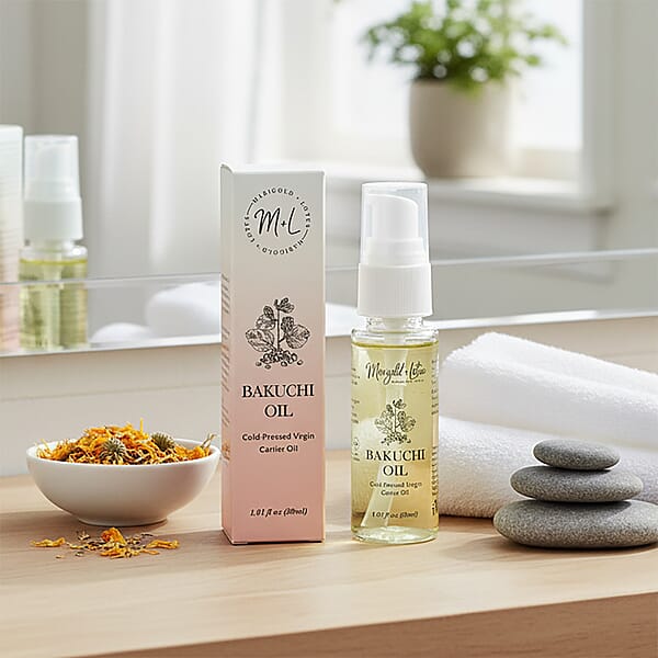 Shop Lc Marigold And Lotus Cold-Pressed Virgin Carrier Backuchi Oil 1.01oz