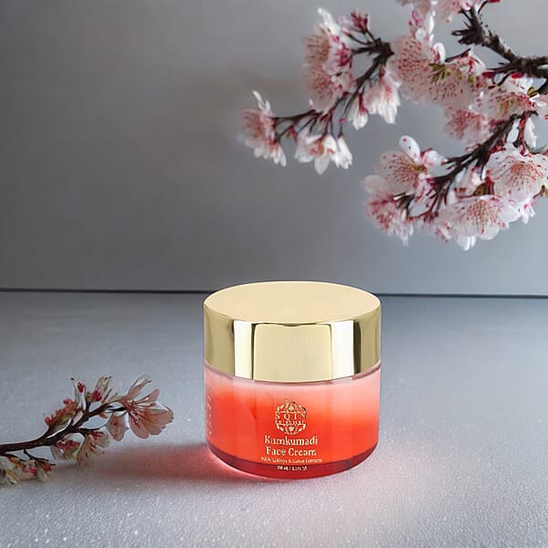 Shop Lc Marigold And Lotus Kumkumadi Face Cream With Saffron & Lotus Extracts 3.30oz