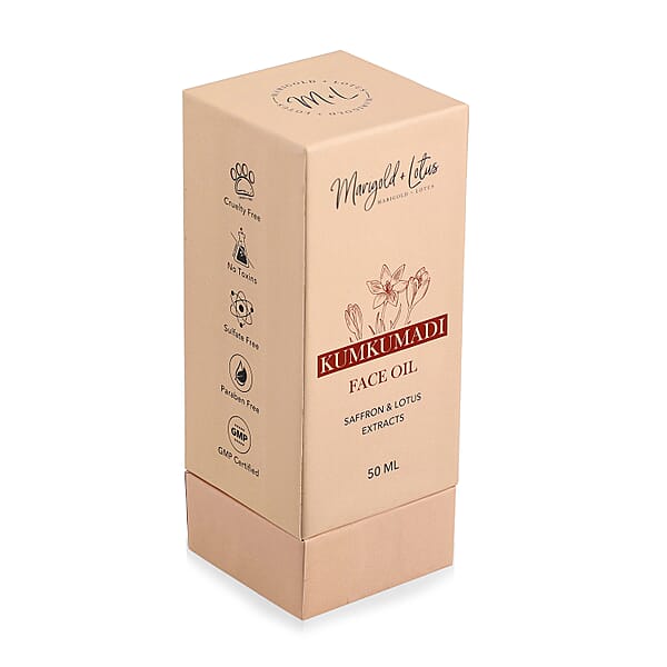Shop Lc Marigold And Lotus Kumkumadi Face Oil With Saffron & Lotus Extracts 1.67oz