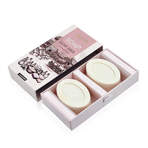 Shop Lc Marigold And Lotus Set Of 2 Goat Milk Soap - Lavender Fragrance