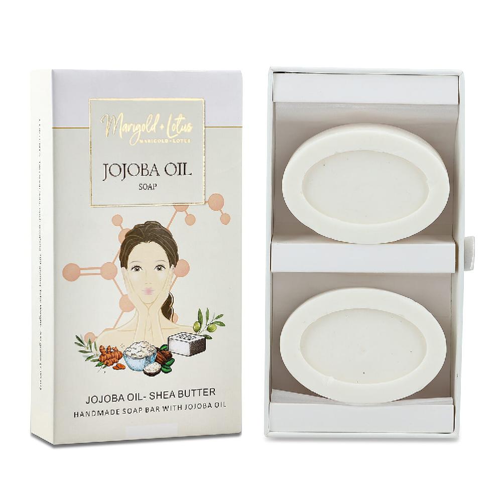 shop lc Marigold and Lotus Set of 2 Jojoba Oil Soap (Shea Butter Vitamin C Retinol and Collagen)