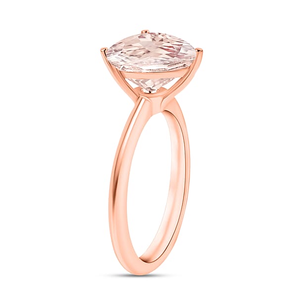 Shop Lc Marropino Morganite 1.30 Ctw Solitaire Ring In Vermeil Rose Gold Over Sterling Silver (Del. In 10-12 Days)