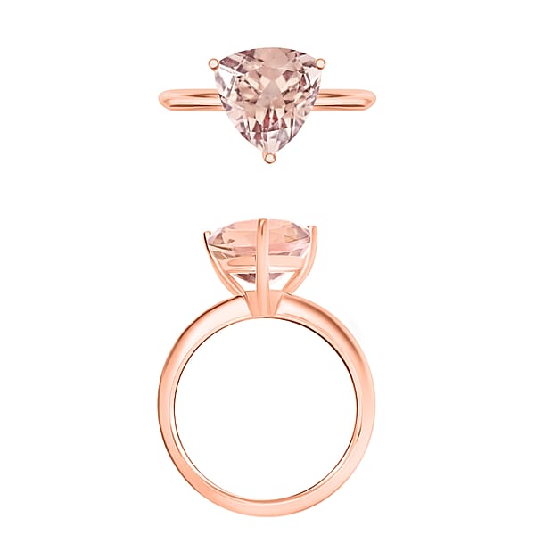 Shop Lc Marropino Morganite 1.30 Ctw Solitaire Ring In Vermeil Rose Gold Over Sterling Silver (Del. In 10-12 Days)
