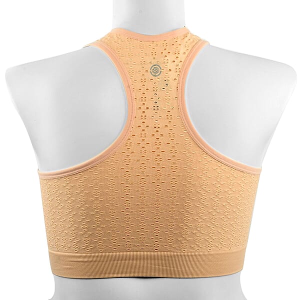 Shop Lc Max Studio Performance Peach Camelia Sports Bra - M