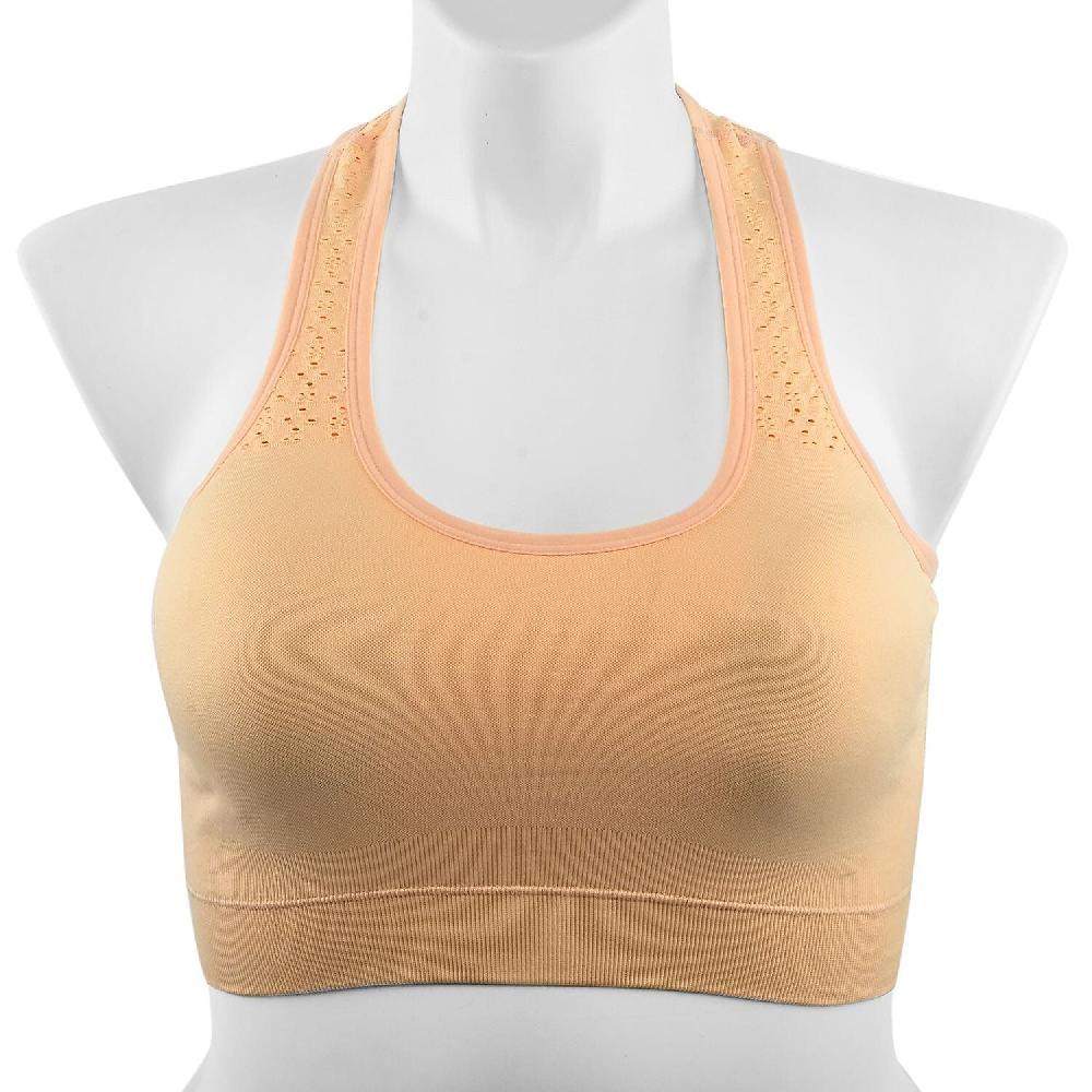 shop lc Max Studio Performance Peach Camelia Sports Bra - M