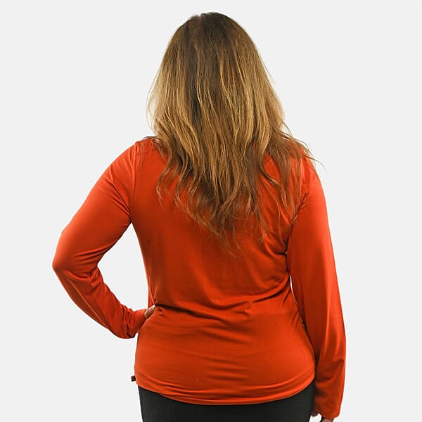 Shop Lc Max Studio Performance Red Arizona Tie Front Top - S