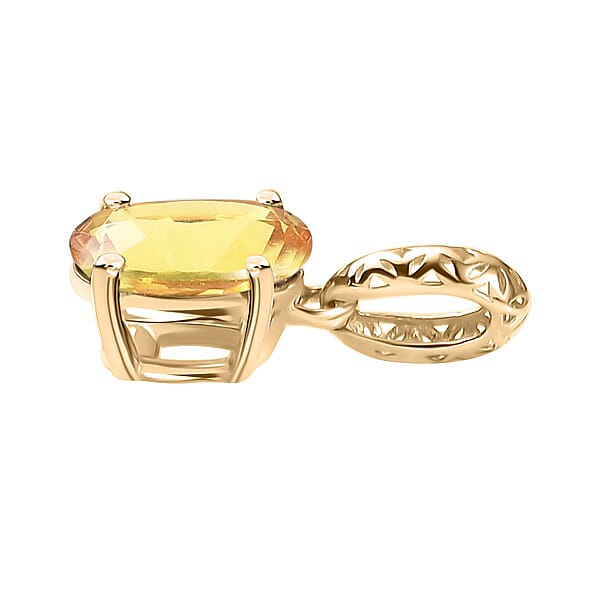 Shop Lc Mirage Collection AAA Madagascar Yellow Sapphire 1.50 Ctw Golden Grove Pendant Without Chain In 10K Yellow Gold
