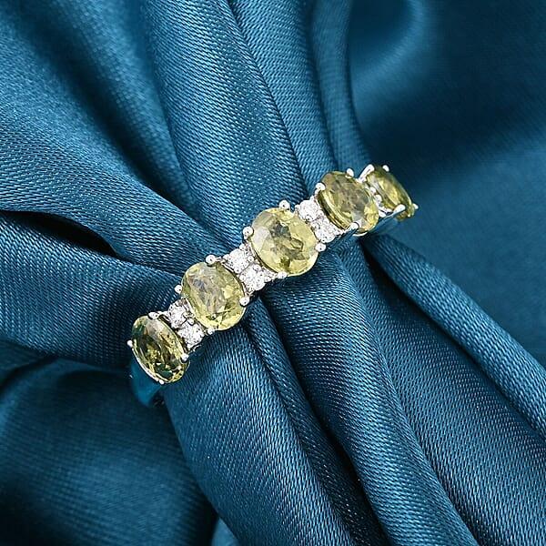 Shop Lc Modani Demantoid Garnet Diamond Ring In 950 Platinum 1.69 Ctw