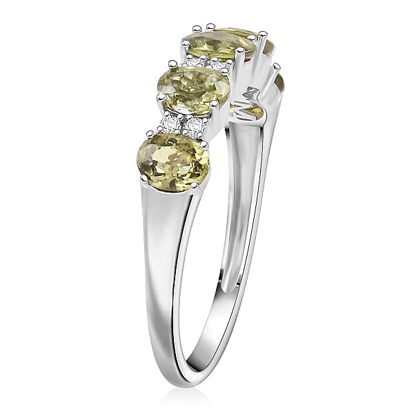 Shop Lc Modani Demantoid Garnet Diamond Ring In 950 Platinum 1.69 Ctw