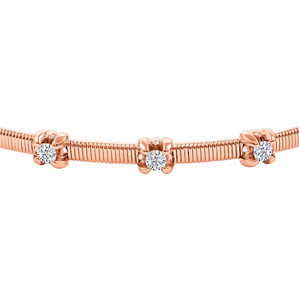 Shop Lc Modani Diamond Wristlet 14K Rose Gold Wristlet G VVS Diamonds 0.40 Ctw Wristlet Diamond Bangle Bracelet Gold Bangle Bracelet Diamond Gifts For Her (7.15 G) (6.25 In)