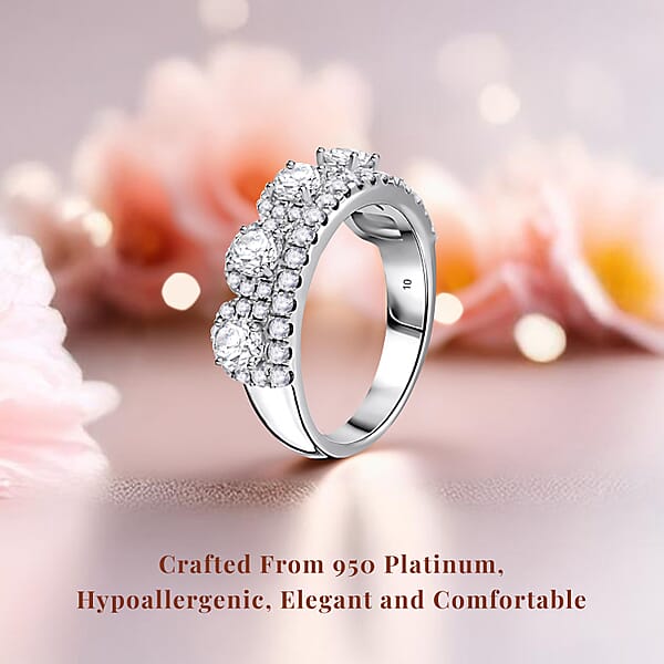 Shop Lc Modani F VS1 Diamond 1.65 Ctw Ring In 950 Platinum