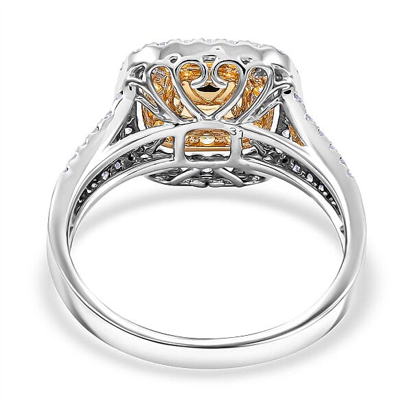 Shop Lc Modani Natural Yellow And White Diamond (SI) 1.70 Ctw Ring In 950 Platinum & 18K Yellow Gold