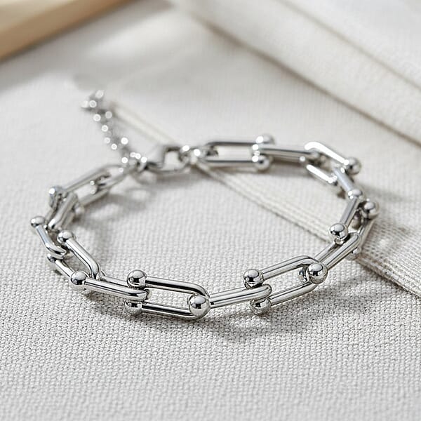 Shop Lc Moderna Cavallo Chain Bracelet In Stainless Steel (7.00 In)