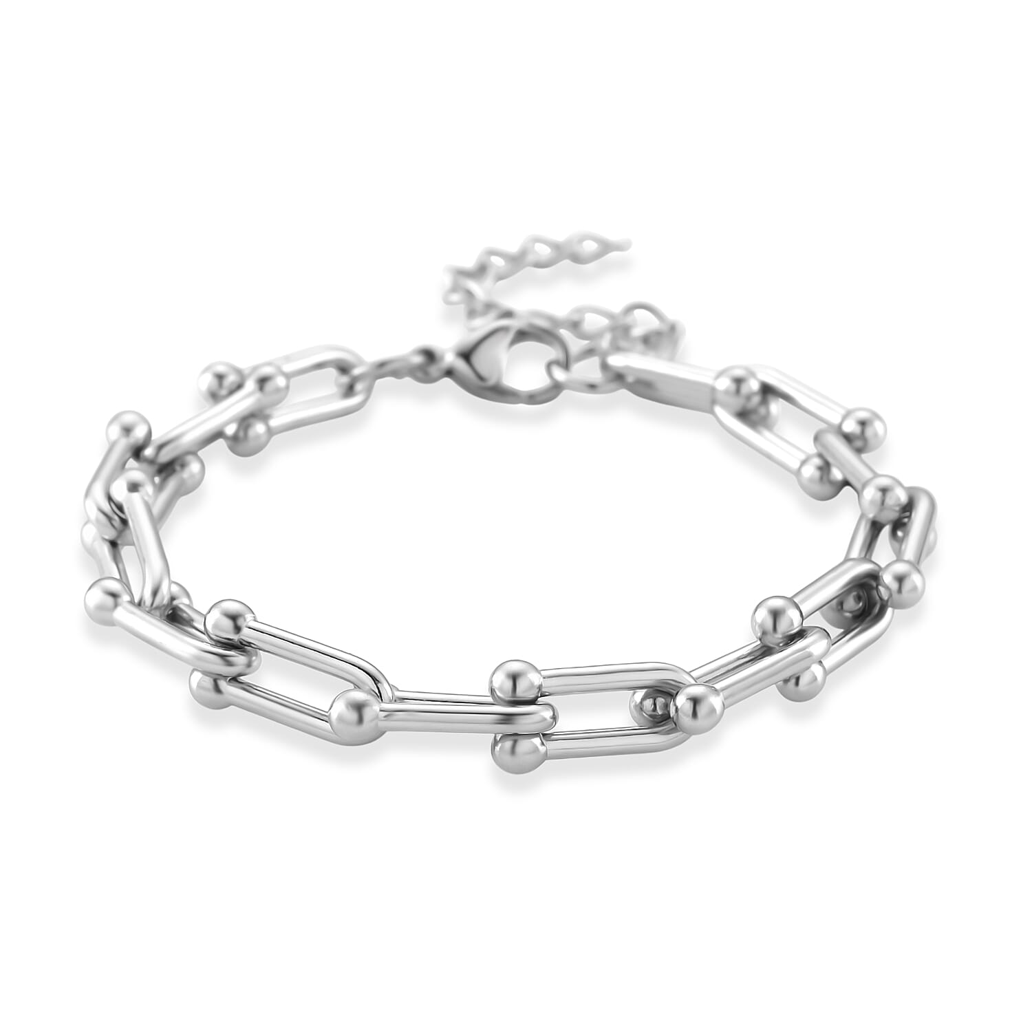 shop lc Moderna Cavallo Chain Bracelet in Stainless Steel (7.00 In)