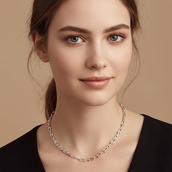 Shop Lc Moderna Cavallo Chain Necklace In Stainless Steel (20-22 Inches)
