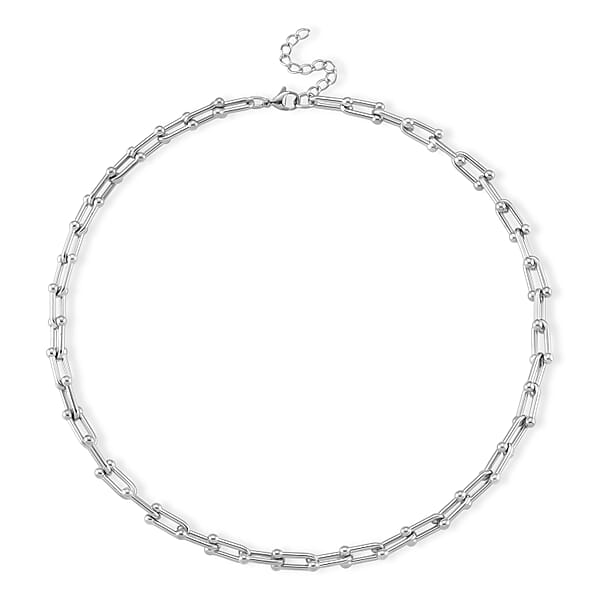 Shop Lc Moderna Cavallo Chain Necklace In Stainless Steel (20-22 Inches)