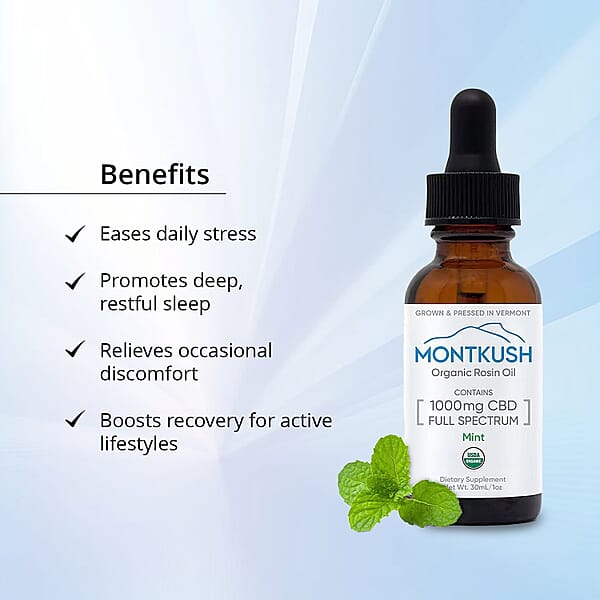 Shop Lc MontKush USDA Organic 1000mg CBD Rosin Oil (1oz) - Mint