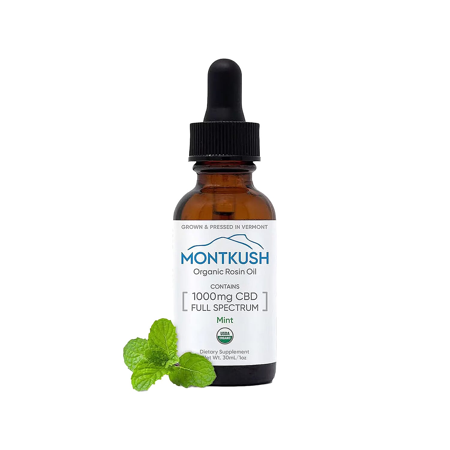 shop lc MontKush USDA Organic 1000mg CBD Rosin Oil (1oz) - Mint