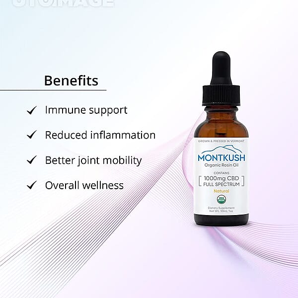 Shop Lc Montkush USDA Organic 1000mg CBD Rosin Oil - Natural Flavor