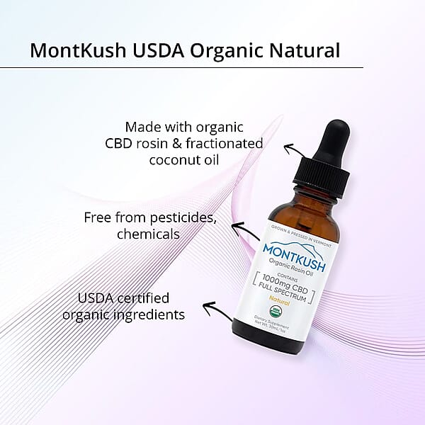 Shop Lc Montkush USDA Organic 1000mg CBD Rosin Oil - Natural Flavor