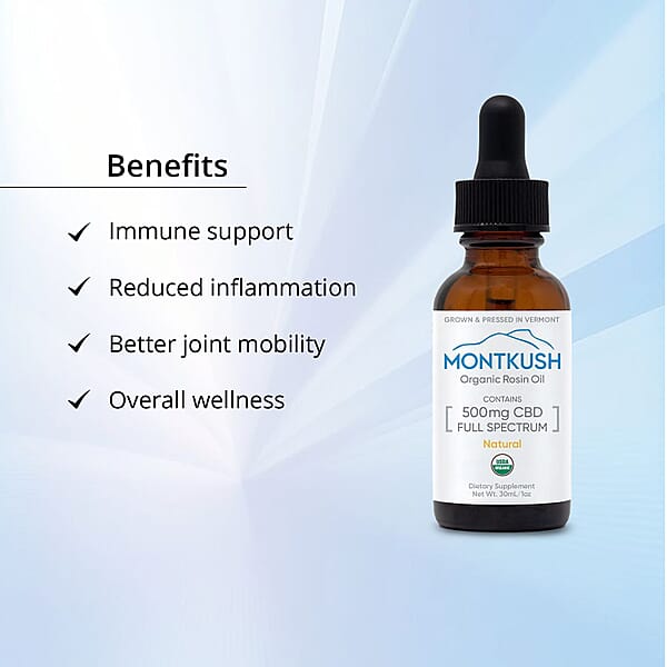 Shop Lc MontKush USDA Organic Natural 500mg CBD Rosin Oil (1oz)