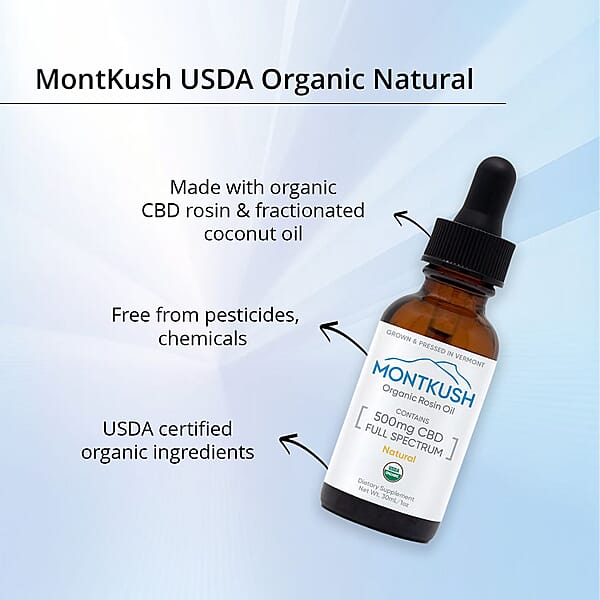 Shop Lc MontKush USDA Organic Natural 500mg CBD Rosin Oil (1oz)