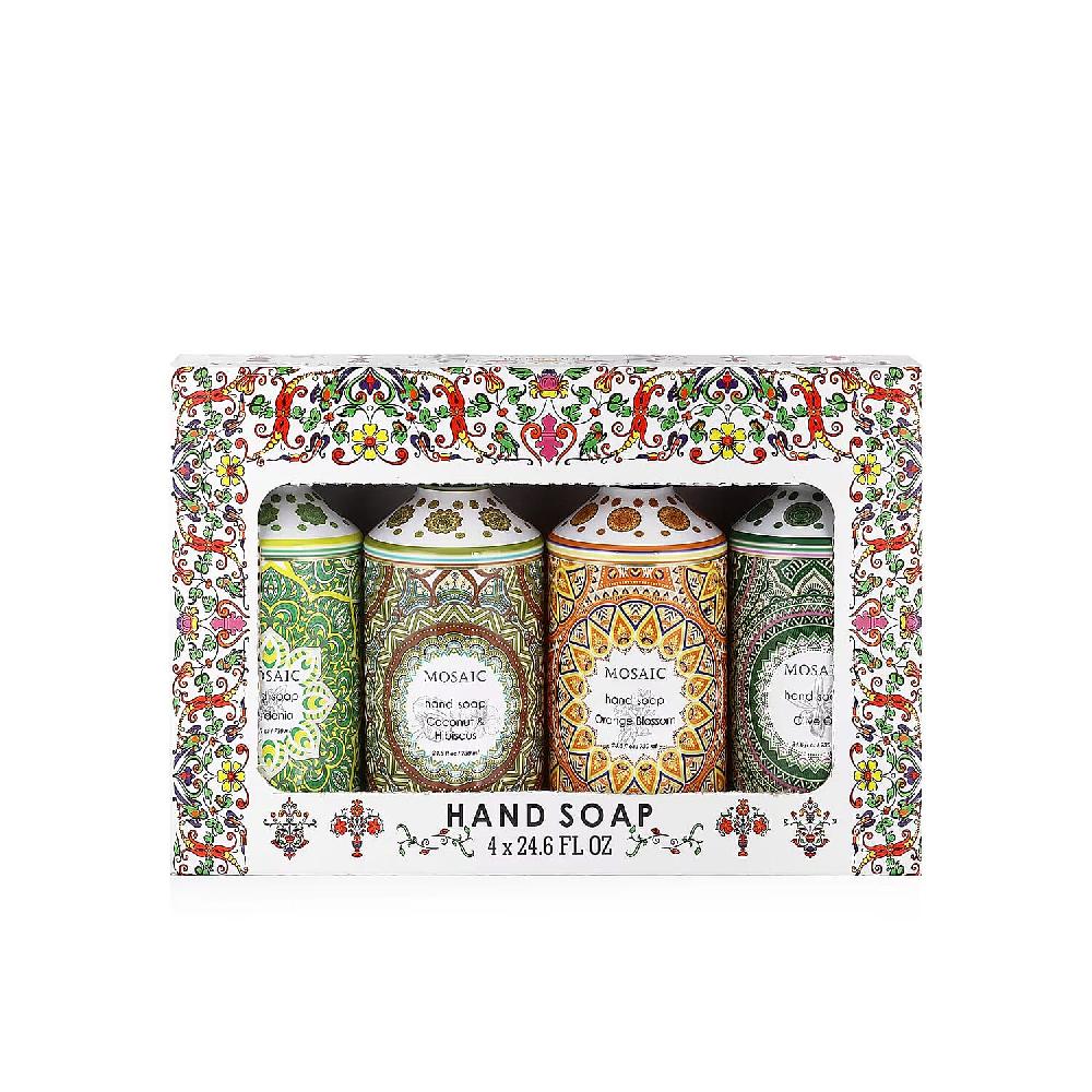 shop lc Mosaic Liquid Hand Soap Series- Olive Oil Coconut & Hibiscus Gardenia and Orange Blossom (24.6oz Each)