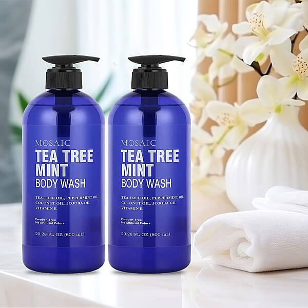 Shop Lc Mosaic Tea Tree Mint Body Wash With Jojoba & Coconut Oil(2x20.28oz)
