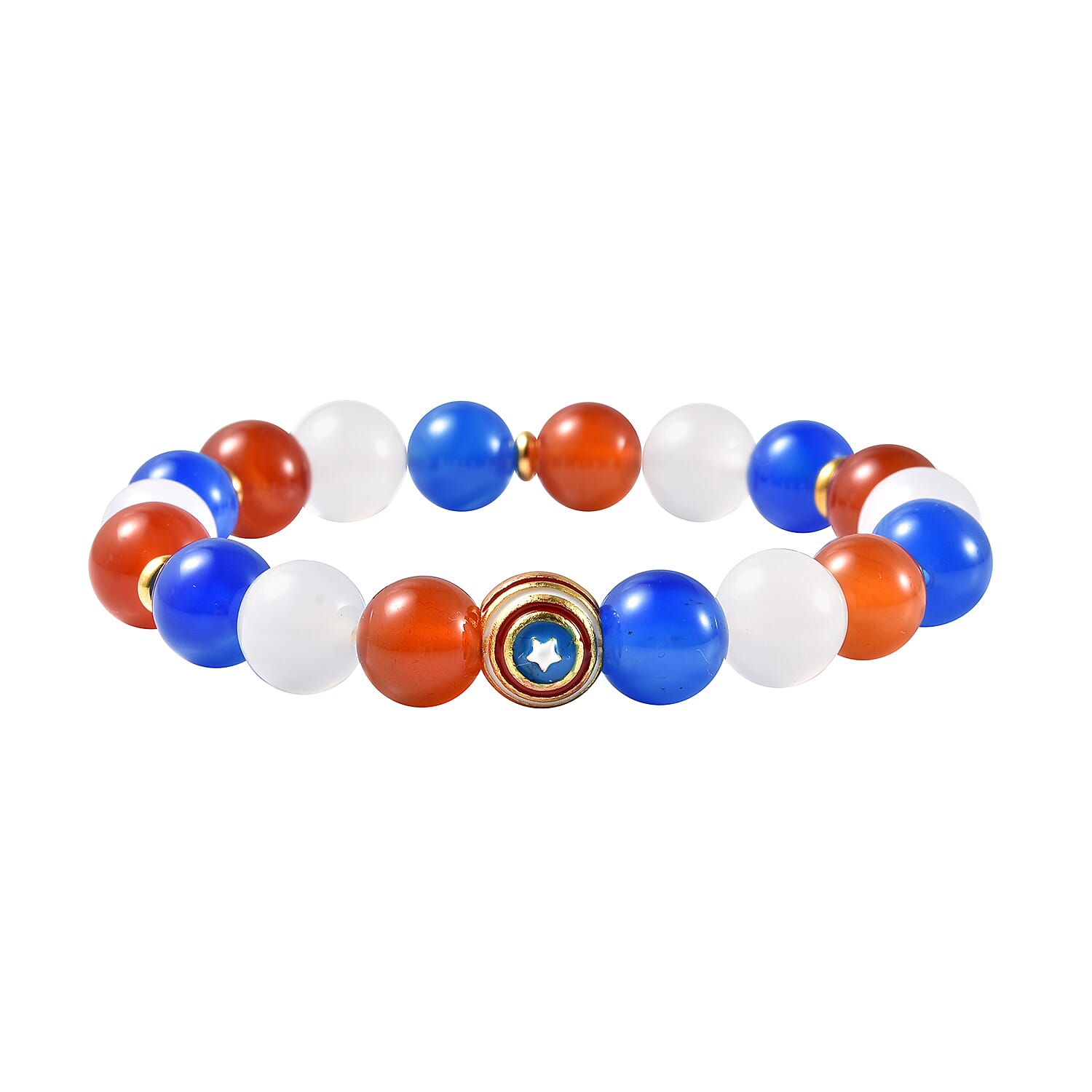 shop lc Multi Agate 127.00 ctw 9-11 mm Beaded Stretch Bracelet