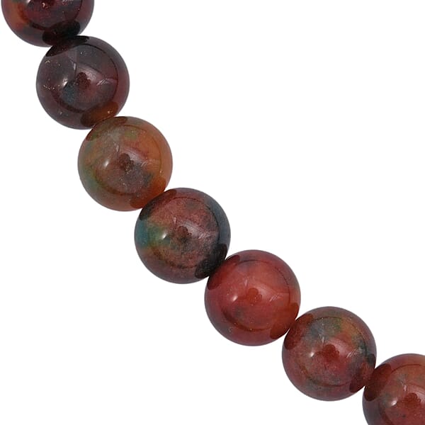Shop Lc Multi Agate Beaded 314.50 Ctw Necklace 18 Inches In Sterling Silver