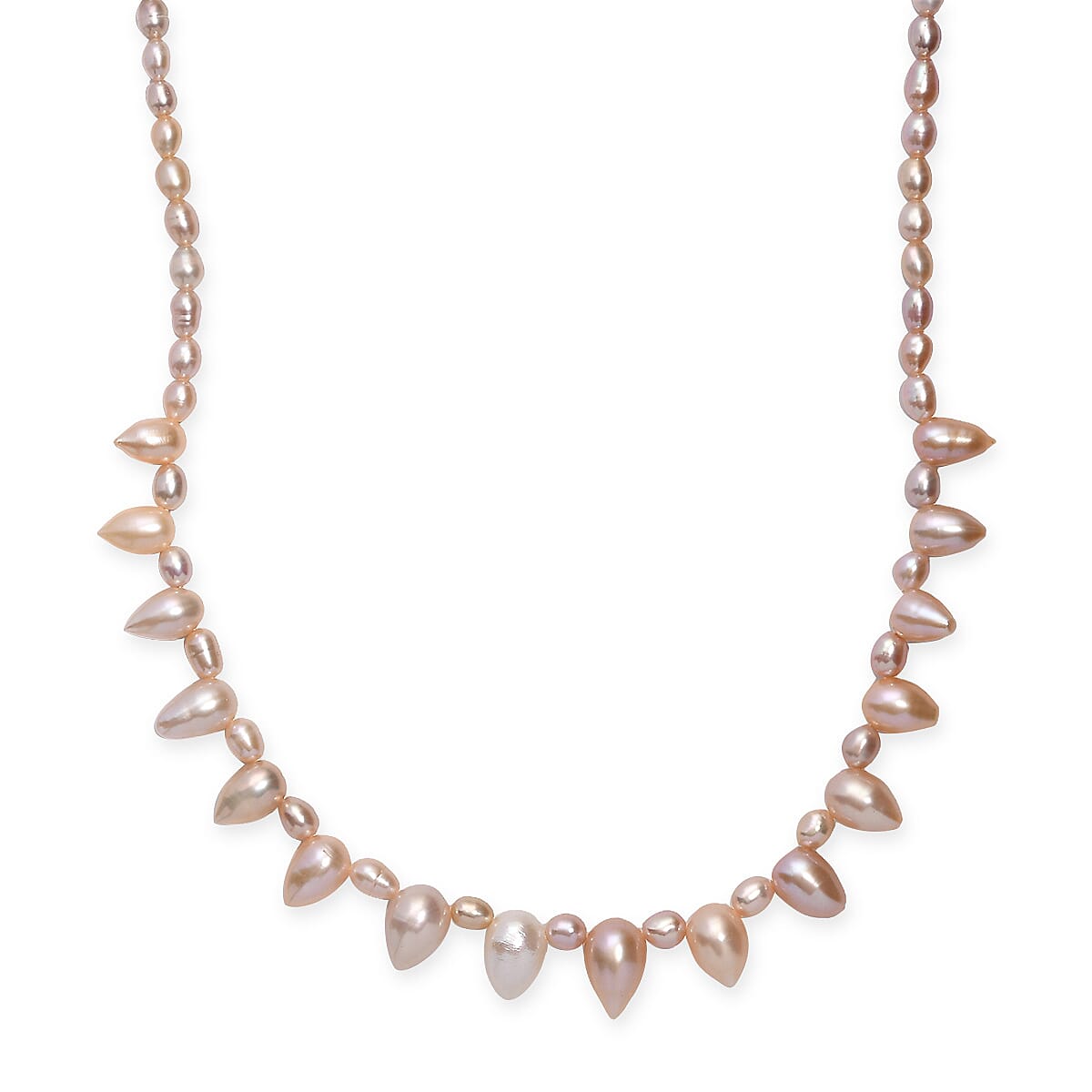 shop lc Multi Color Fresh Water Pearl Necklace in 18K Vermeil Yellow Gold Over Sterling Silver 18 Inches