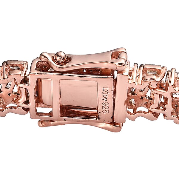 Shop Lc Natural Champagne Diamond 5.00 Ctw Bracelet In Vermeil Rose Gold Over Sterling Silver (7.25 In)