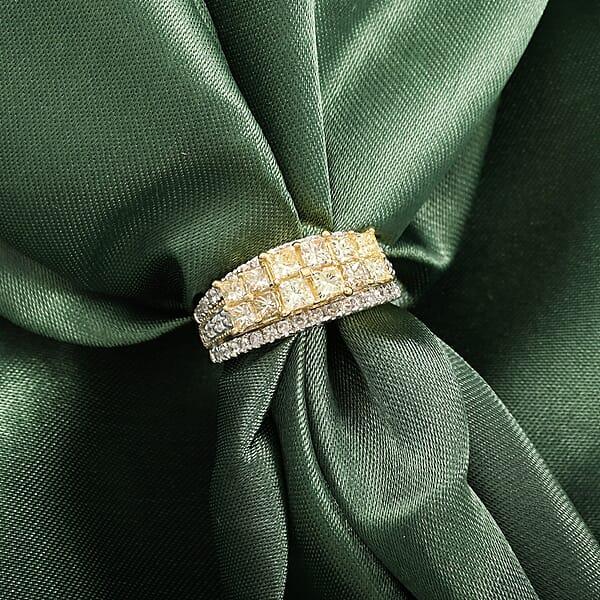 Shop Lc Natural Yellow And White Diamond (SI) 2.03 Ctw Ring In 14K Yellow Gold