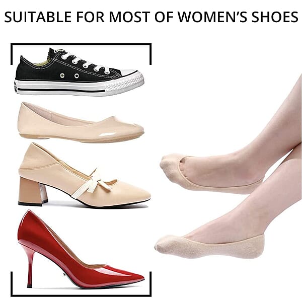 Shop Lc Naturalizer Set Of 3 Ultra Low No-Show Shoe Liner (One Size Fits US Women's Shoe Size 5-9.5)