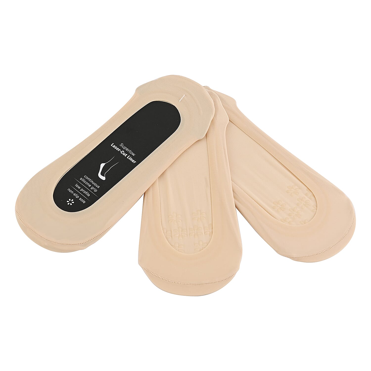 shop lc Naturalizer Set of 3 Ultra Low No-Show Shoe Liner (One Size Fits US Women's Shoe Size 5-9.5)