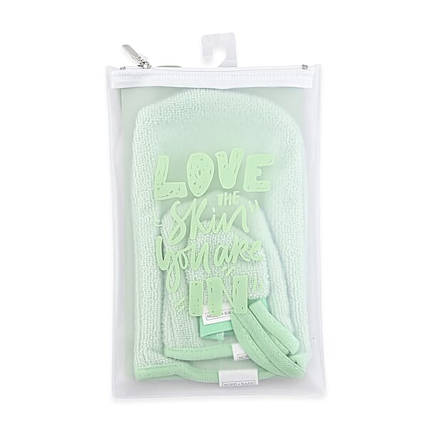 Shop Lc Nord + Bare 3 Pieces Cleansing Mitts- Jade Green