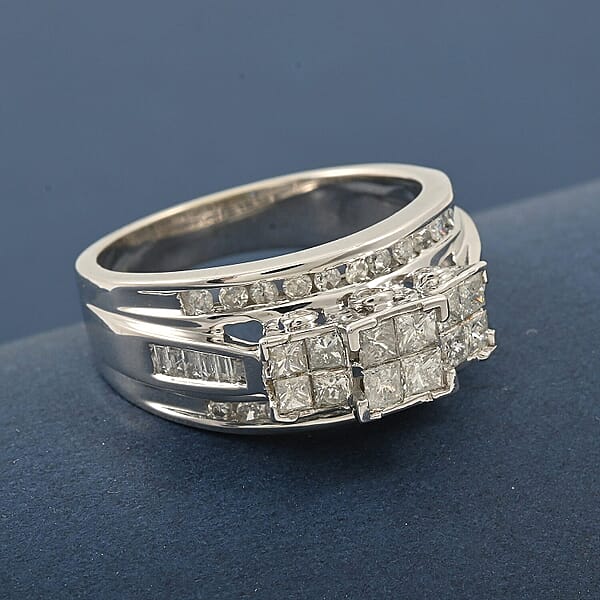 Shop Lc NY CLOSEOUT 10K White Gold Diamond (G-H I2) Ring (5.15 G) 1.00 Ctw