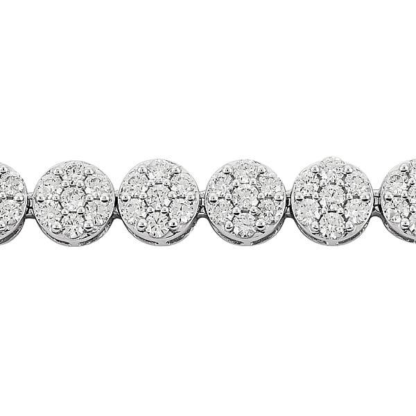 Shop Lc NY Closeout 14K White Gold F VS Diamond Bracelet (7.25 In) 12.50 Grams 5.00 Ctw