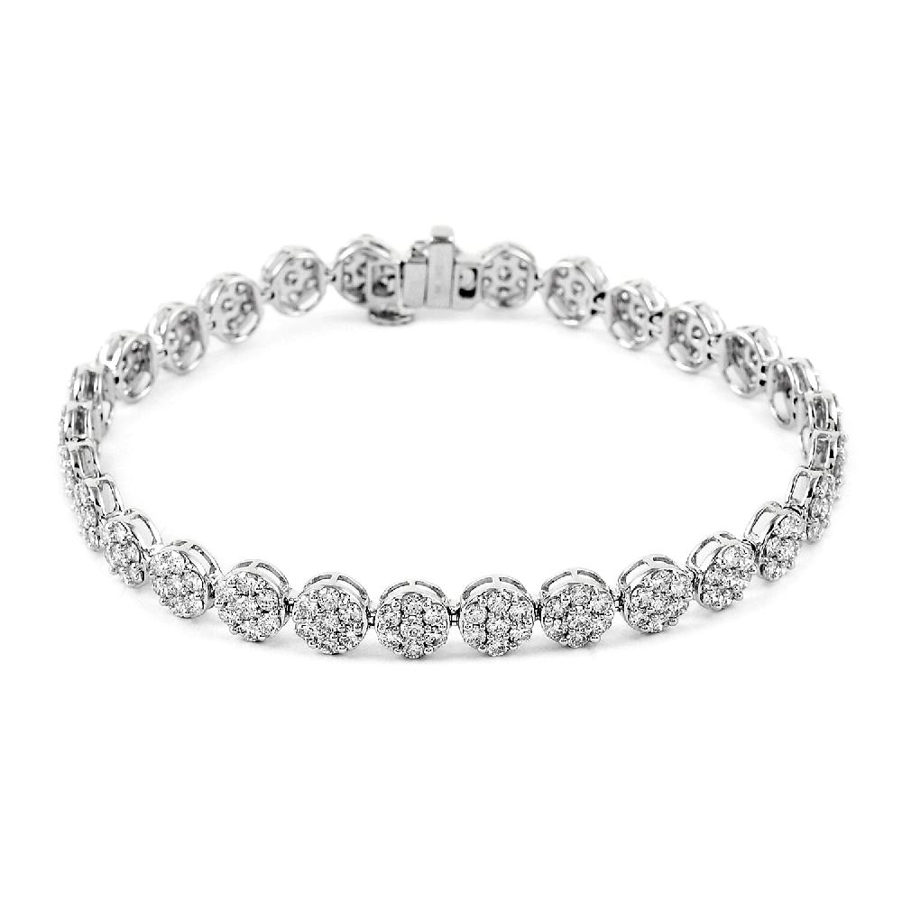 shop lc NY Closeout 14K White Gold F VS Diamond Bracelet (7.25 In) 12.50 Grams 5.00 ctw