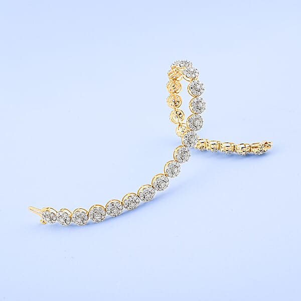 Shop Lc NY Closeout 14K Yellow Gold Diamond G-H I1 Bracelet (7.50 In) 18 Grams 5.00 Ctw