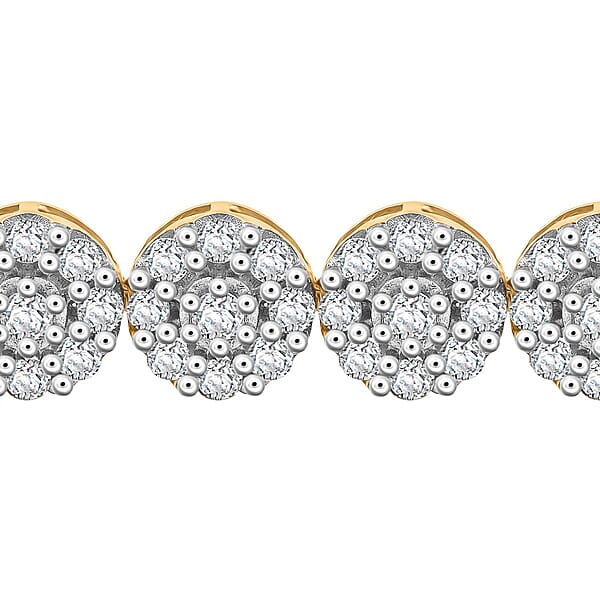 Shop Lc NY Closeout 14K Yellow Gold Diamond G-H I1 Bracelet (7.50 In) 18 Grams 5.00 Ctw