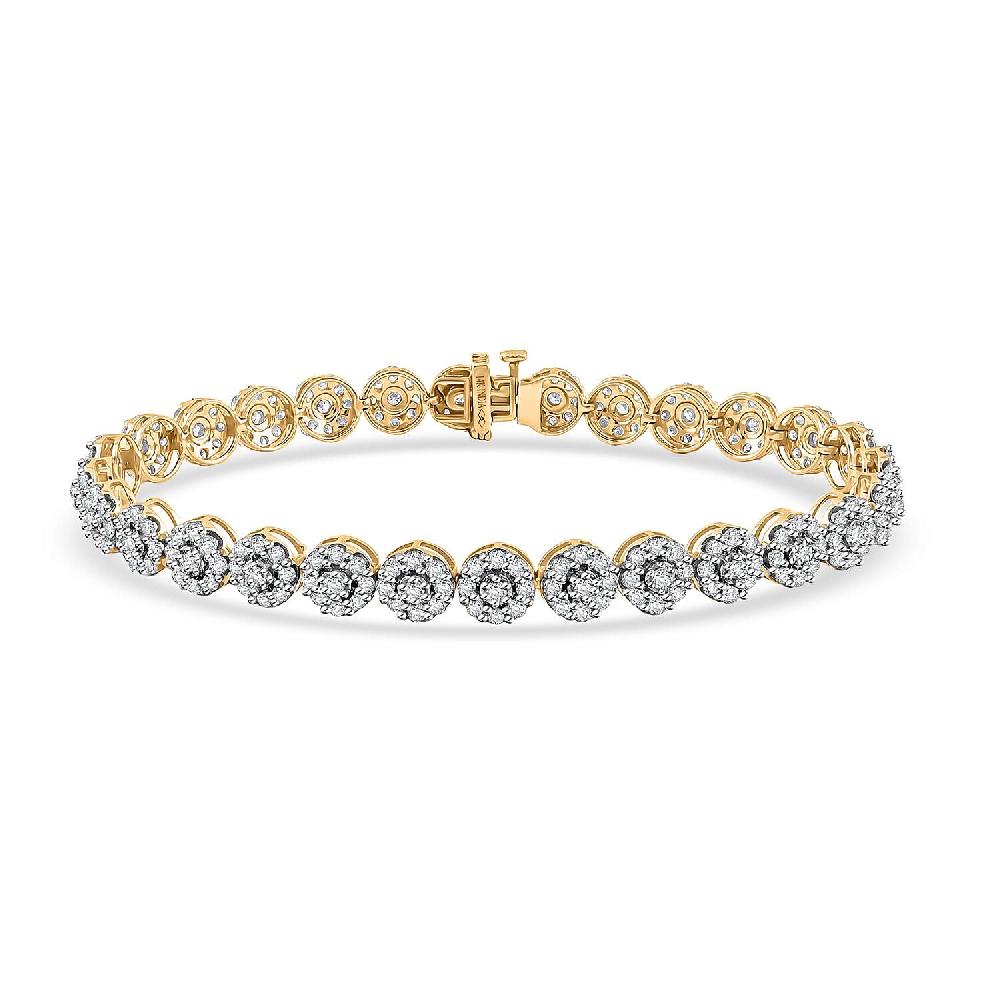 shop lc NY Closeout 14K Yellow Gold Diamond G-H I1 Bracelet (7.50 In) 18 Grams 5.00 ctw