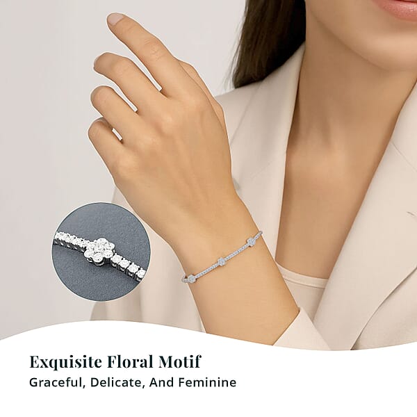 Shop Lc NY CLOSEOUT 950 Platinum Luxuriant Lab Grown Diamond (VVS - EF) Bracelet (13.35 G) (7.25 In) 5.25 Ctw