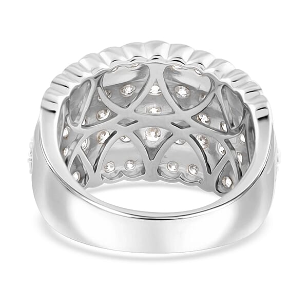 Shop Lc NY Closeout White Diamond 3.00 Ctw Ring In 14K White Gold 7.10 Grams