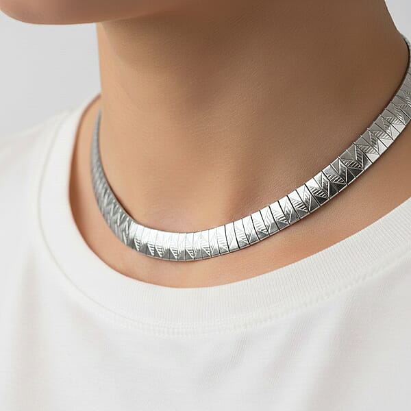 Shop Lc Omega Chain Necklace (18-20 Inches) In Stainless Steel Tarnish-Free Waterproof Sweat Proof Jewelry